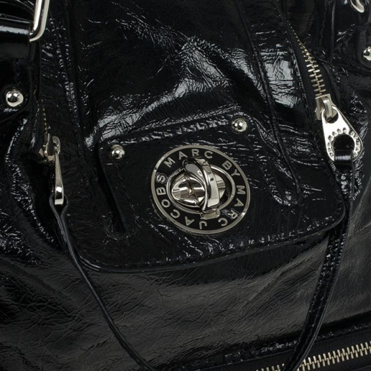 Pre Owned Marc by Marc Jacobs Black Patent Posh Super K Tote