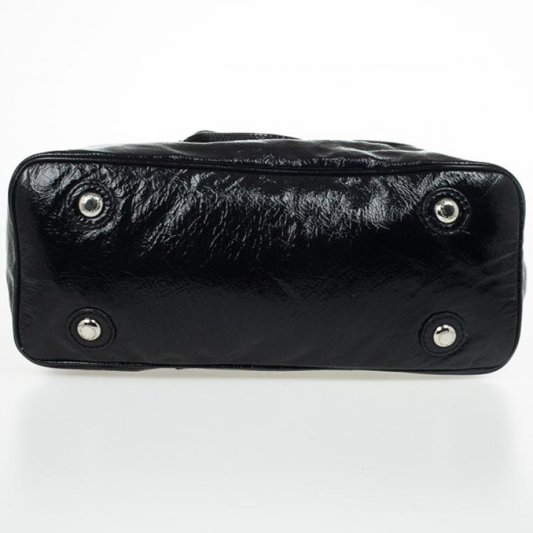 Pre Owned Marc by Marc Jacobs Black Patent Posh Super K Tote