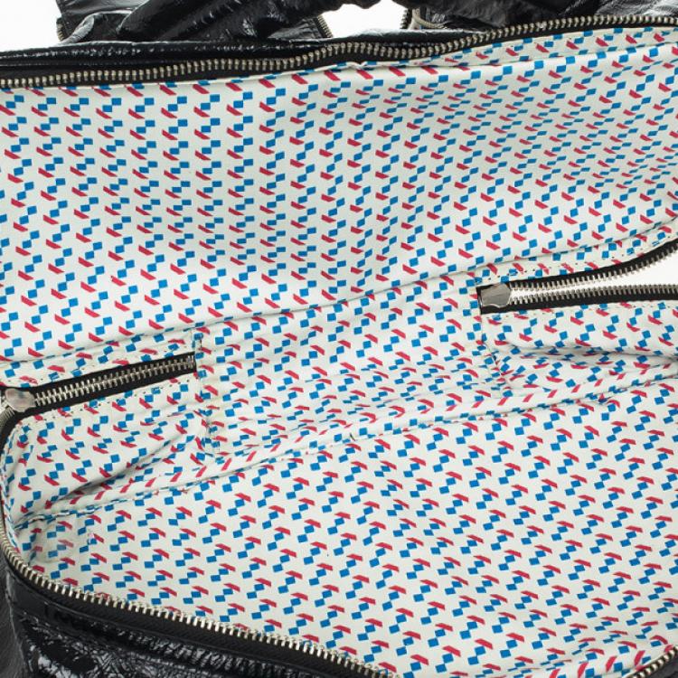 Pre Owned Marc by Marc Jacobs Black Patent Posh Super K Tote