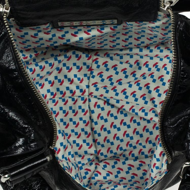 Pre Owned Marc by Marc Jacobs Black Patent Posh Super K Tote