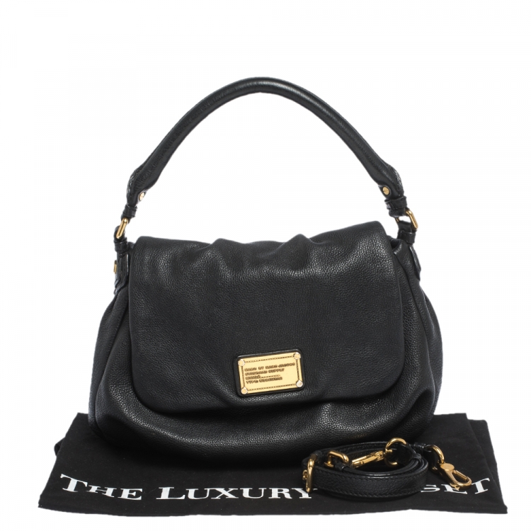 Pre Owned Marc by Marc Jacobs Black Leather Classic Q Lil Ukita Satchel