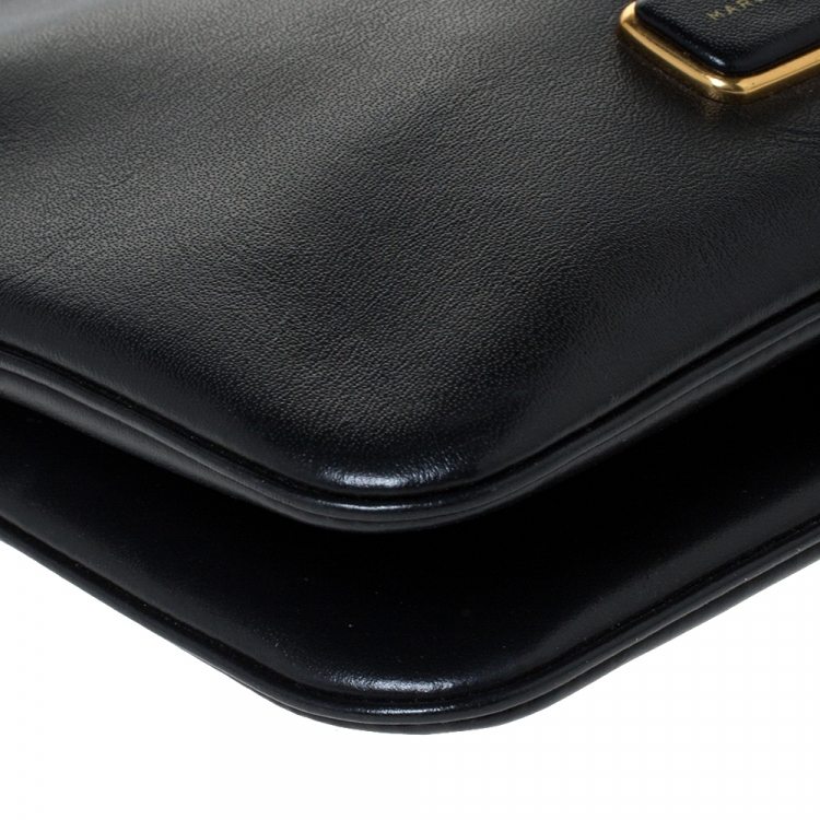 Pre Owned Marc By Marc Jacobs Black Leather Ligero Double Percy Crossbody Bag