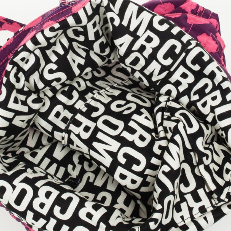 Pre Owned Marc by Marc Jacobs Tate Medium Heart-Print Nylon Tote