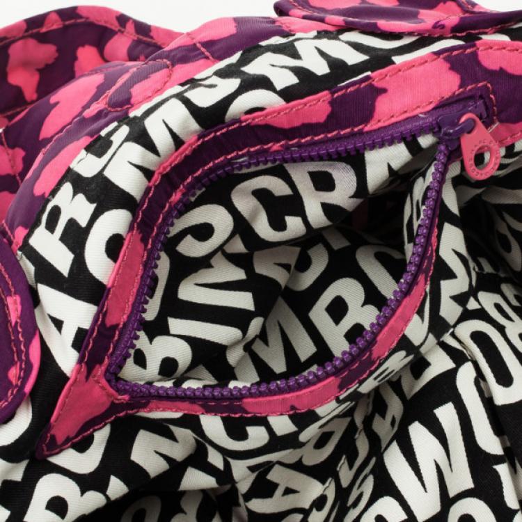 Pre Owned Marc by Marc Jacobs Tate Medium Heart-Print Nylon Tote