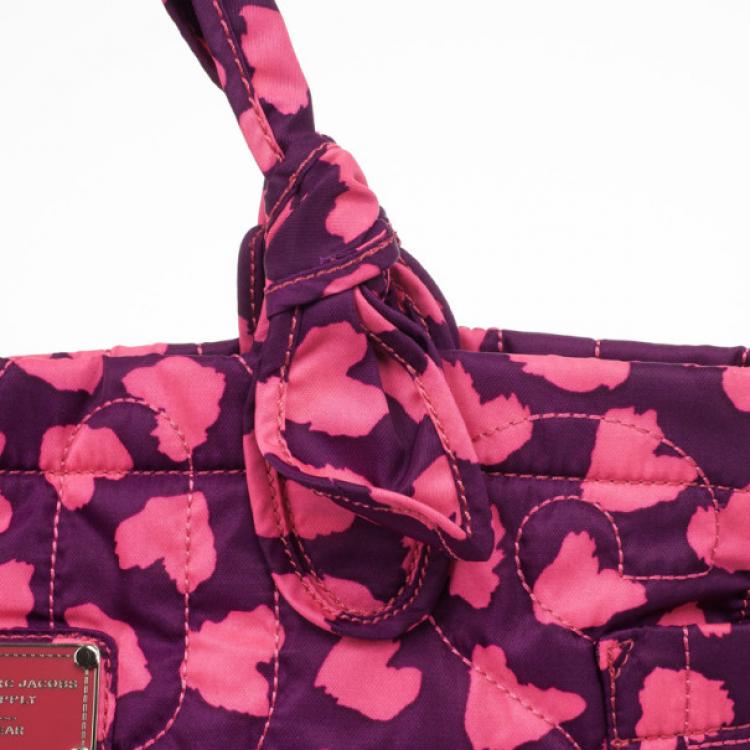 Pre Owned Marc by Marc Jacobs Tate Medium Heart-Print Nylon Tote