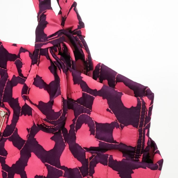 Pre Owned Marc by Marc Jacobs Tate Medium Heart-Print Nylon Tote