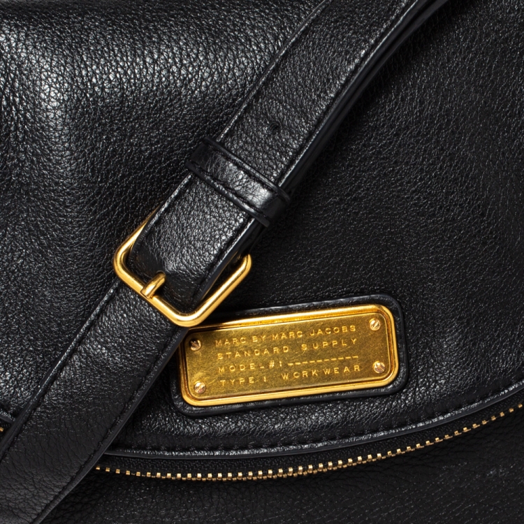 Pre Owned Marc by Marc Jacobs Black Leather Classic Q Natasha Crossbody Bag