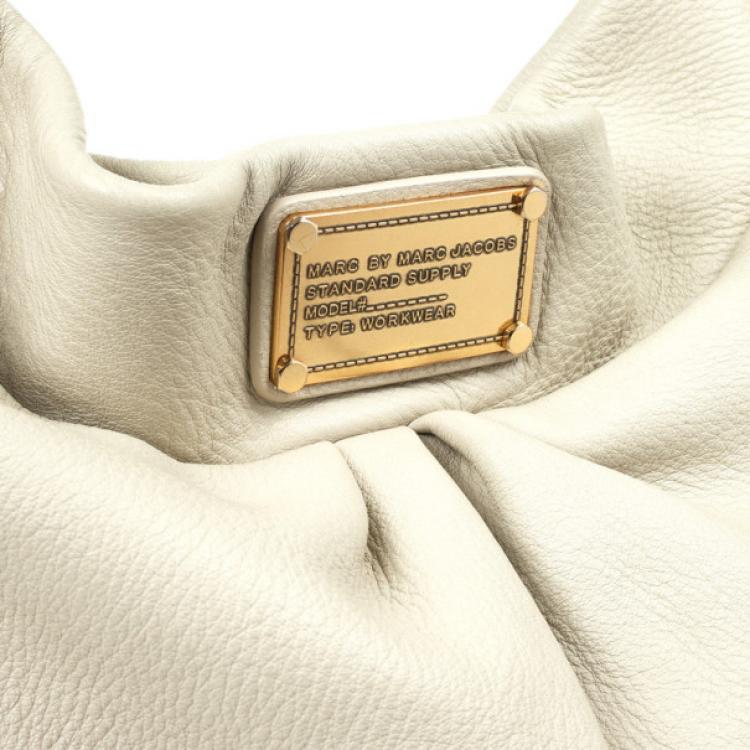 Pre Owned Marc by Marc Jacobs Beige Classic Q Hillier Hobo