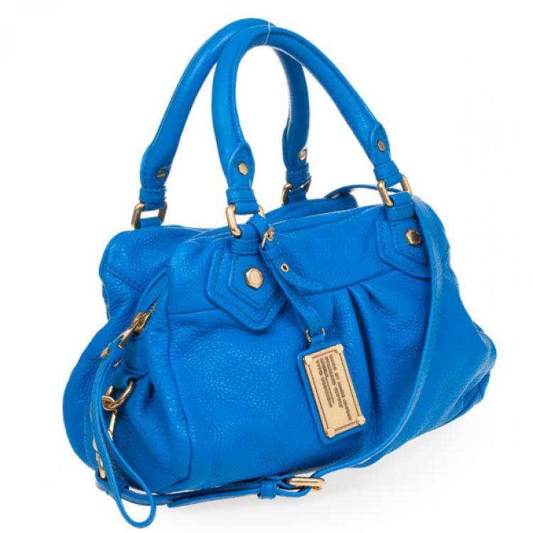 Pre Owned Marc by Marc Jacobs Blue Classic Q Baby Groovee Satchel