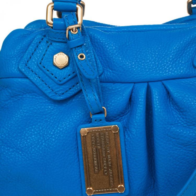 Pre Owned Marc by Marc Jacobs Blue Classic Q Baby Groovee Satchel