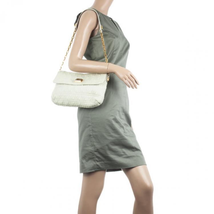 Pre Owned Marc by Marc Jacobs White Quilted Shoulder Bag