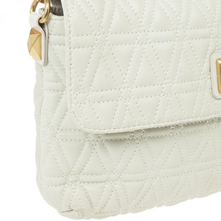 Pre Owned Marc by Marc Jacobs White Quilted Shoulder Bag