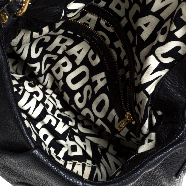 Pre Owned Marc by Marc Jacobs Black Leather Classic Q Natasha Flap Bag