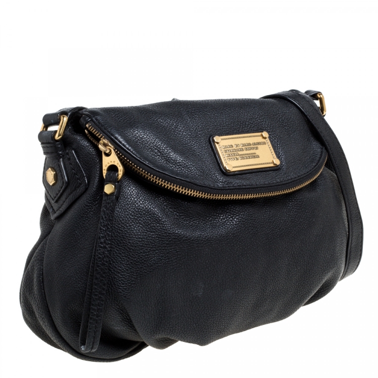 Pre Owned Marc by Marc Jacobs Black Leather Classic Q Natasha Flap Bag