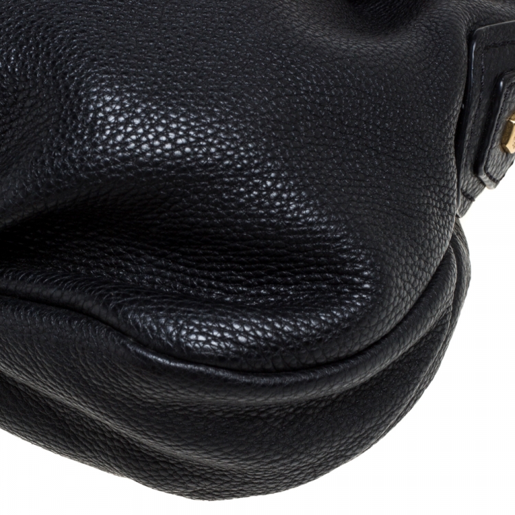 Pre Owned Marc by Marc Jacobs Black Leather Classic Q Natasha Flap Bag