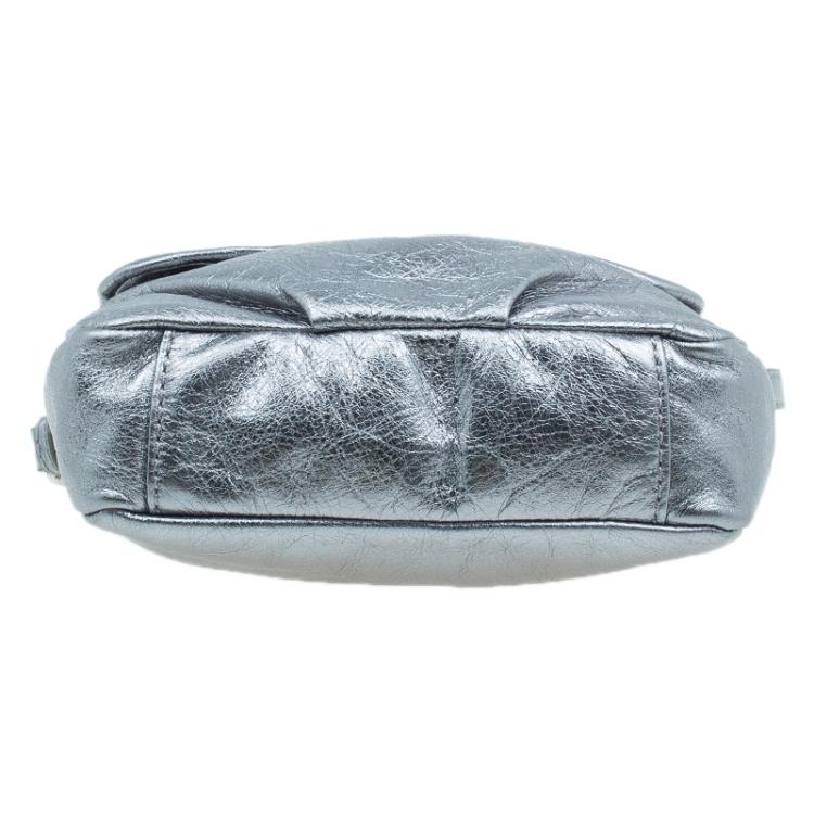 Pre Owned Marc by Marc Jacobs Silver Leather Isabelle Cross Body Bag