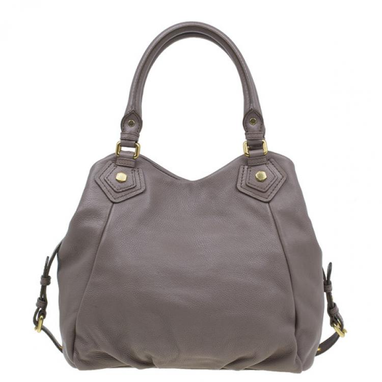 Pre Owned Marc by Marc Jacobs Beige Leather Classic Q Francesca Tote