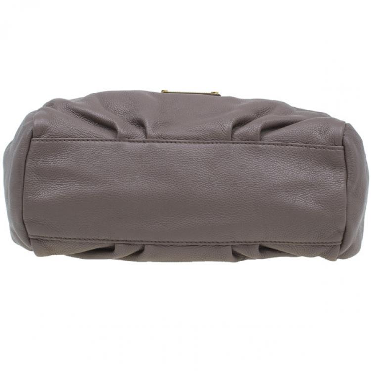 Pre Owned Marc by Marc Jacobs Beige Leather Classic Q Francesca Tote