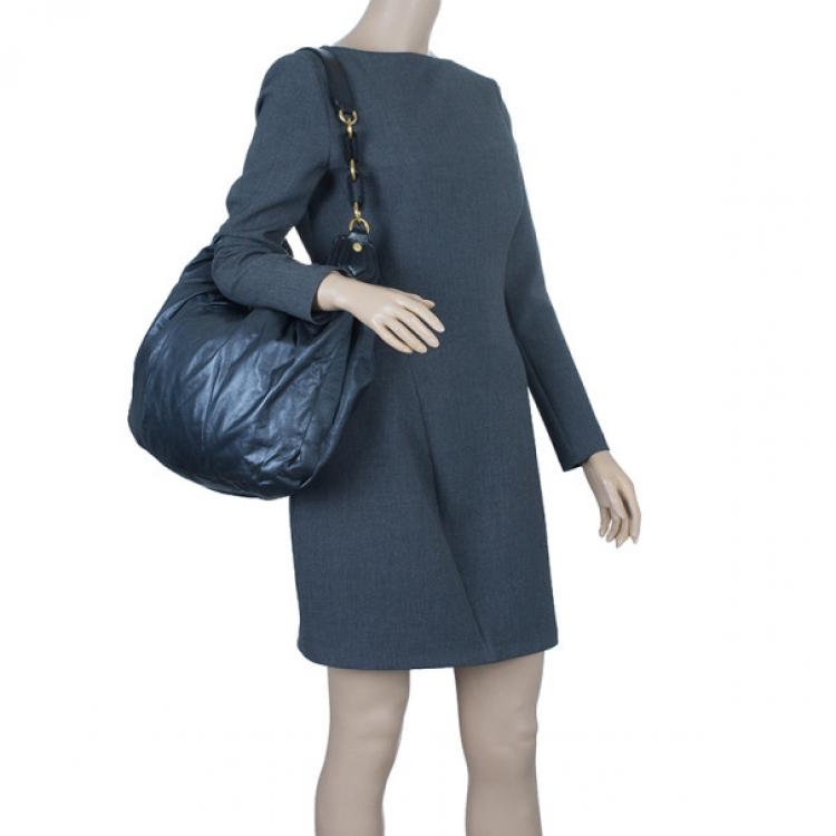 Pre Owned Marc by Marc Jacobs Black Nappa Leather Hobo