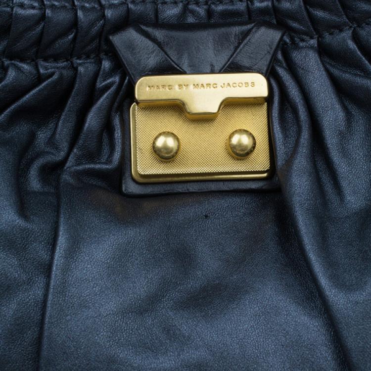 Pre Owned Marc by Marc Jacobs Black Nappa Leather Hobo