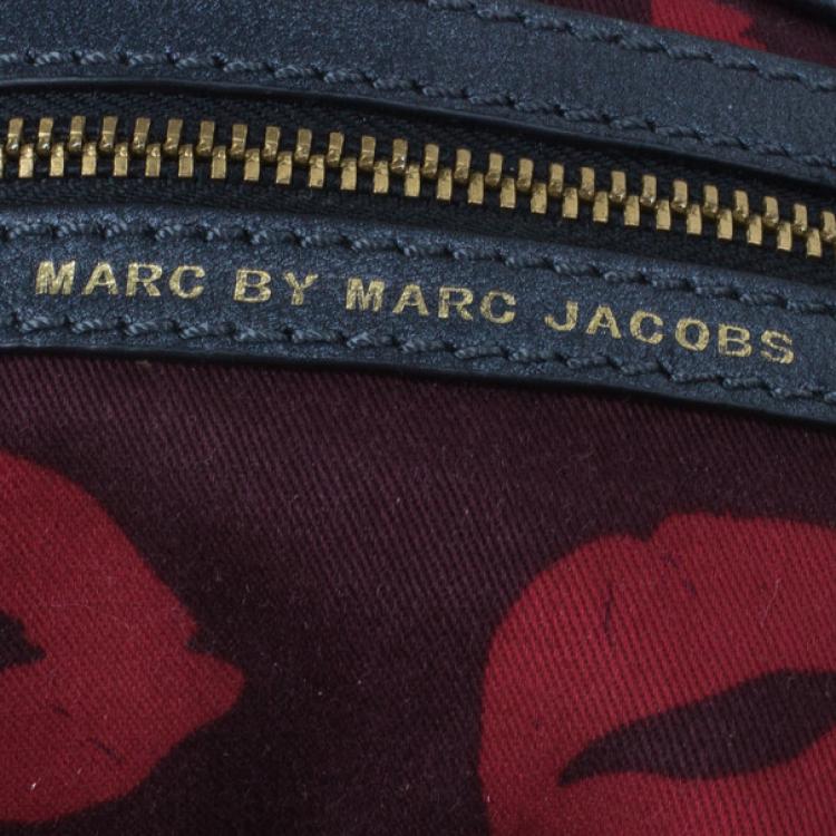 Pre Owned Marc by Marc Jacobs Black Nappa Leather Hobo