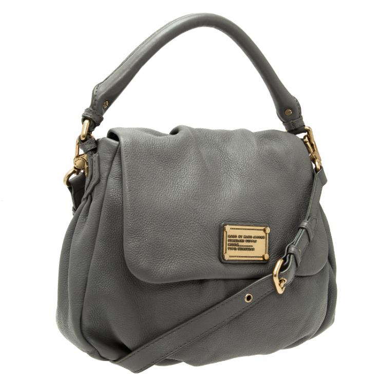 Pre Owned Marc by Marc Jacobs Grey Leather Classic Q Lil Ukita Satchel