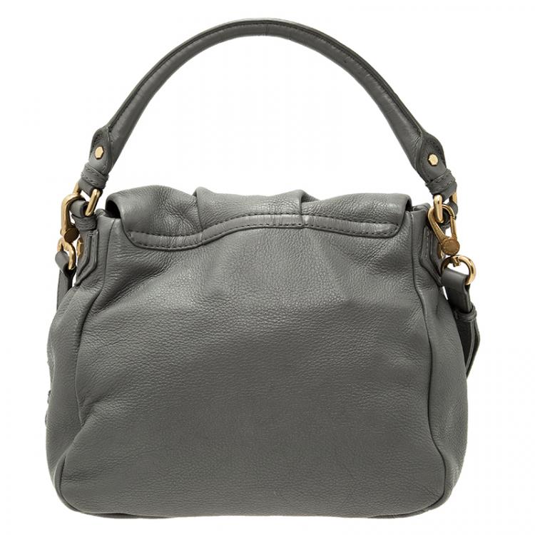 Pre Owned Marc by Marc Jacobs Grey Leather Classic Q Lil Ukita Satchel