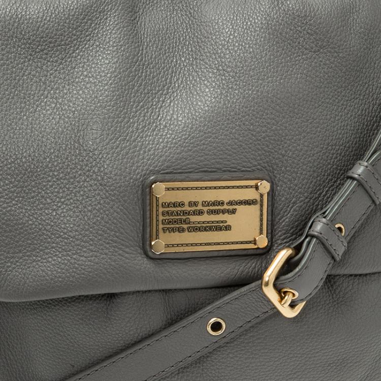 Pre Owned Marc by Marc Jacobs Grey Leather Classic Q Lil Ukita Satchel