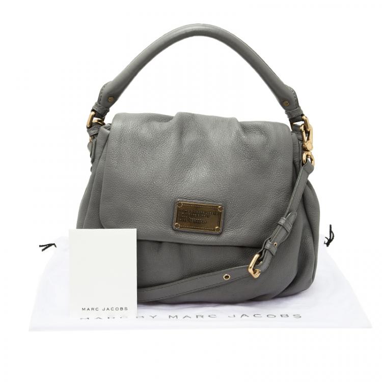 Pre Owned Marc by Marc Jacobs Grey Leather Classic Q Lil Ukita Satchel