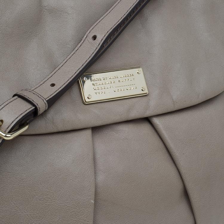 Pre Owned Marc by Marc Jacobs Cement Leather Marchive Messenger Bag