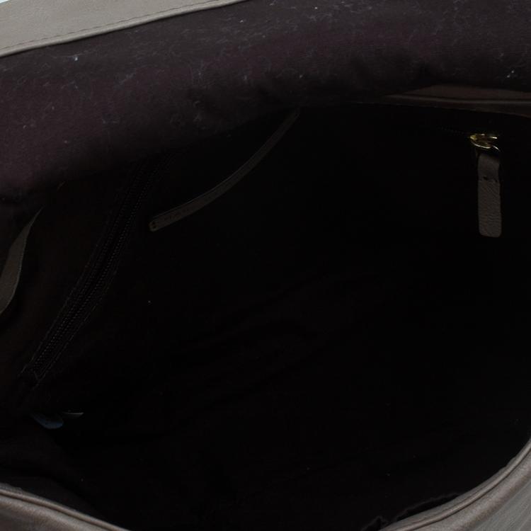 Pre Owned Marc by Marc Jacobs Cement Leather Marchive Messenger Bag