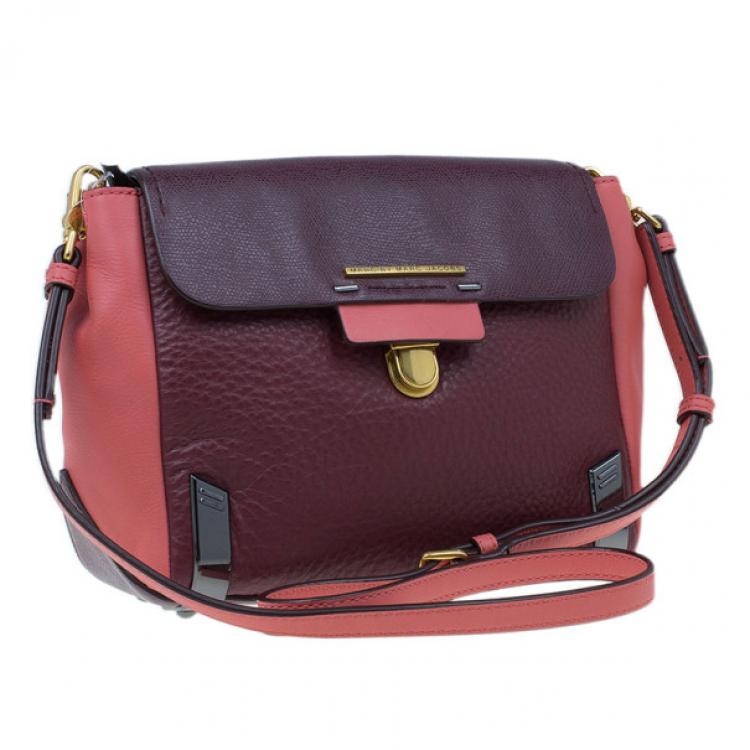Pre Owned Marc by Marc Jacobs Colorblock Leather Sheltered Island Satchel