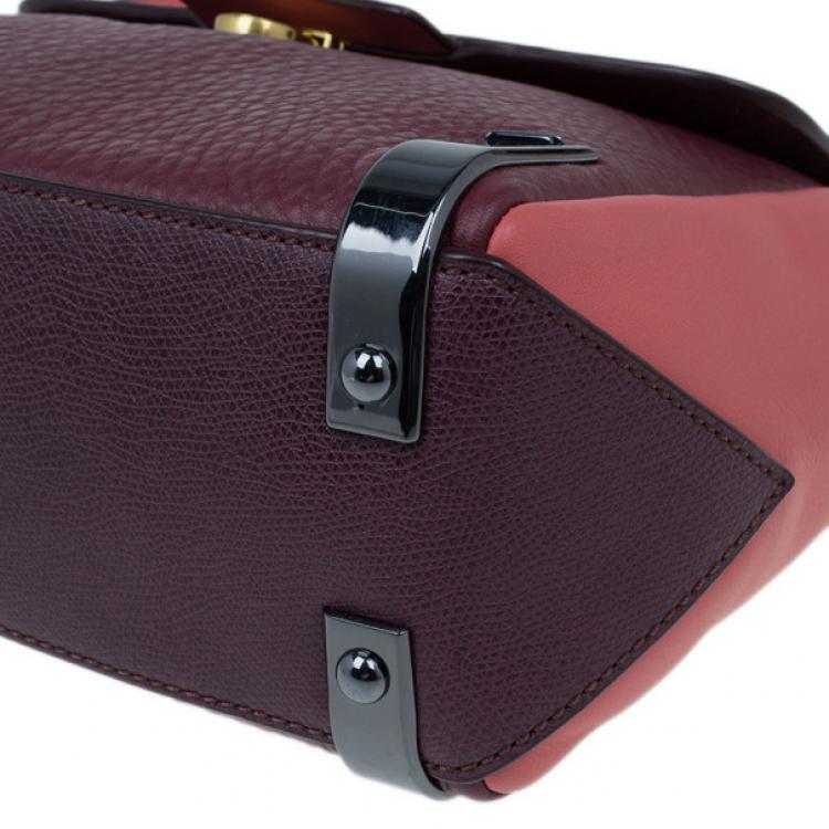 Pre Owned Marc by Marc Jacobs Colorblock Leather Sheltered Island Satchel