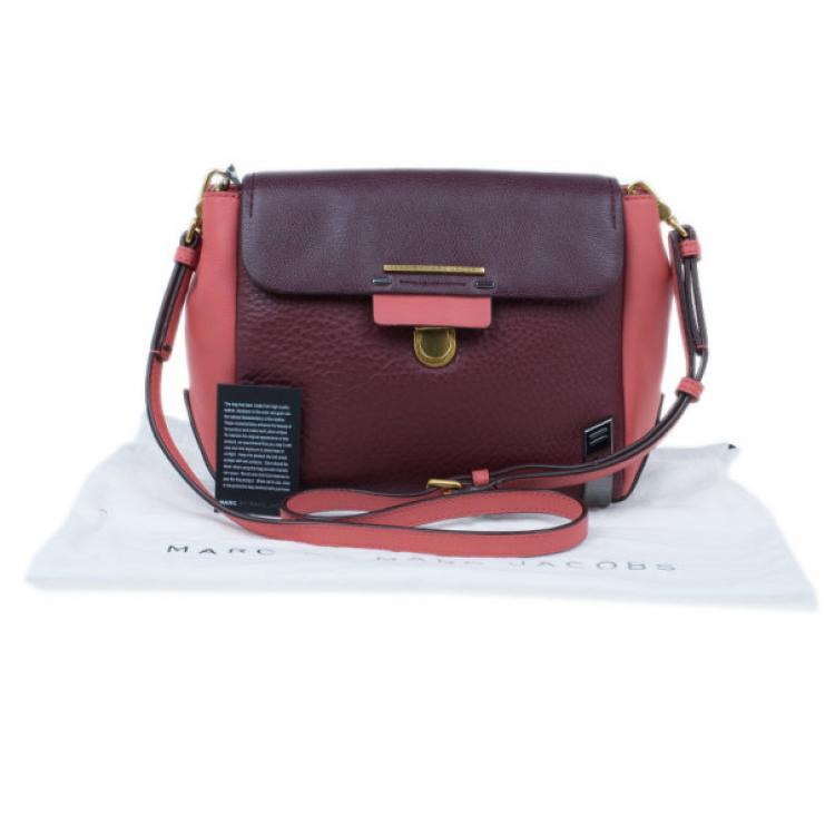 Pre Owned Marc by Marc Jacobs Colorblock Leather Sheltered Island Satchel