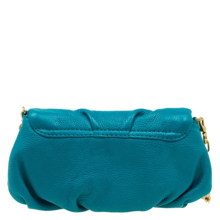 Pre Owned Marc By Marc Jacobs Turquoise Leather Classic Q Karlie Bag