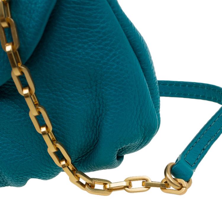 Pre Owned Marc By Marc Jacobs Turquoise Leather Classic Q Karlie Bag