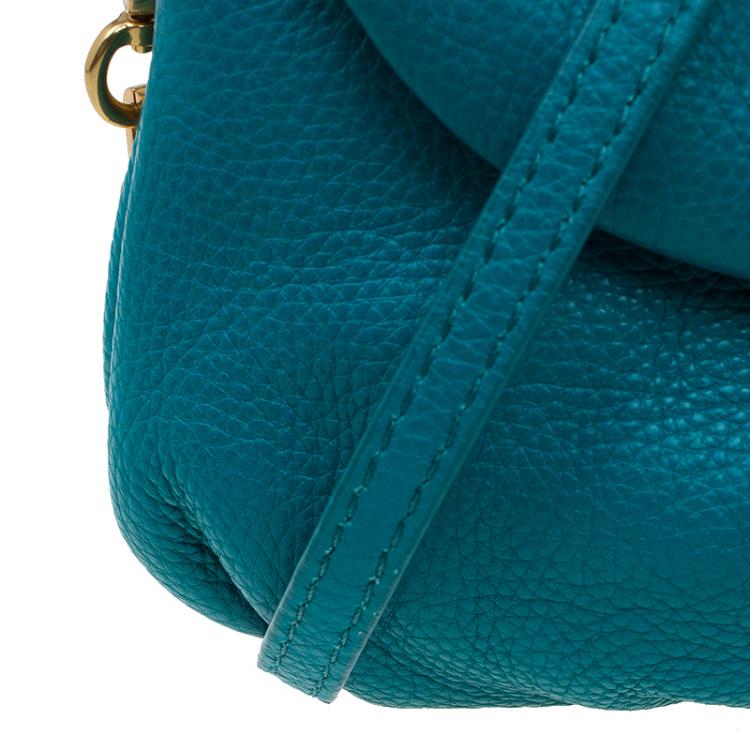 Pre Owned Marc By Marc Jacobs Turquoise Leather Classic Q Karlie Bag
