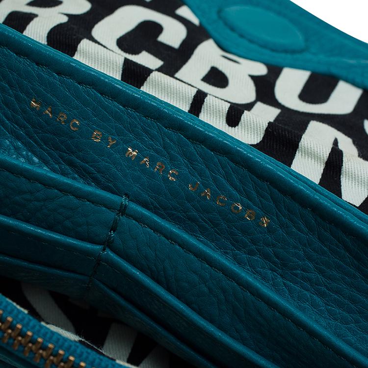 Pre Owned Marc By Marc Jacobs Turquoise Leather Classic Q Karlie Bag