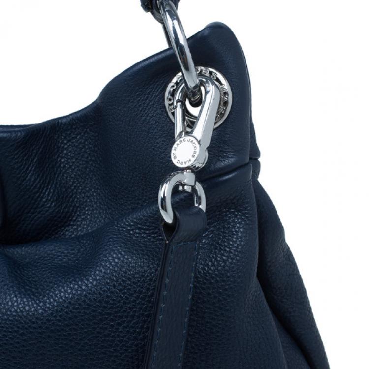 Pre Owned Marc by Marc Jacobs Blue Leather Classic Q Hillier Hobo
