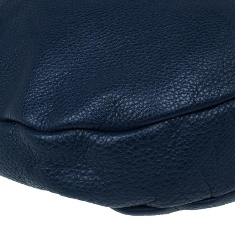 Pre Owned Marc by Marc Jacobs Blue Leather Classic Q Hillier Hobo