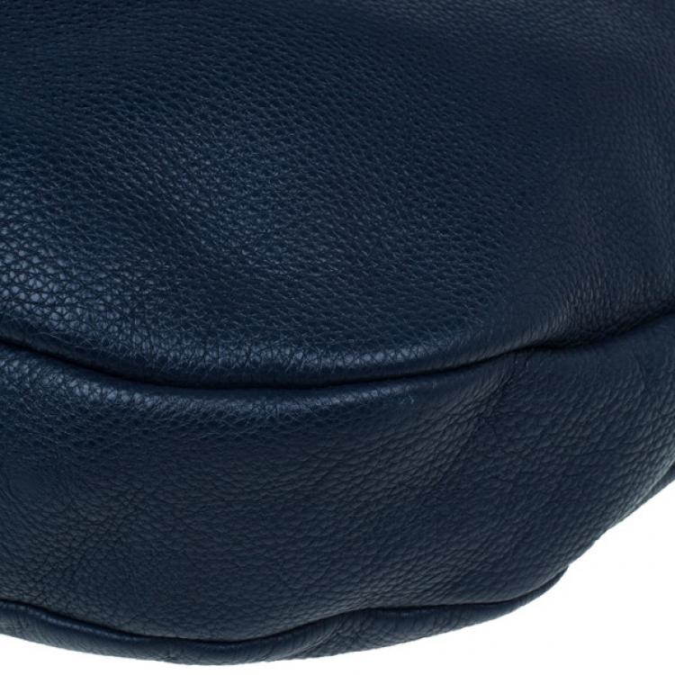 Pre Owned Marc by Marc Jacobs Blue Leather Classic Q Hillier Hobo
