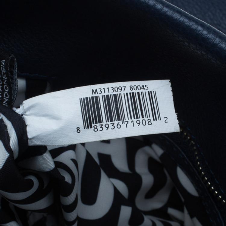 Pre Owned Marc by Marc Jacobs Blue Leather Classic Q Hillier Hobo