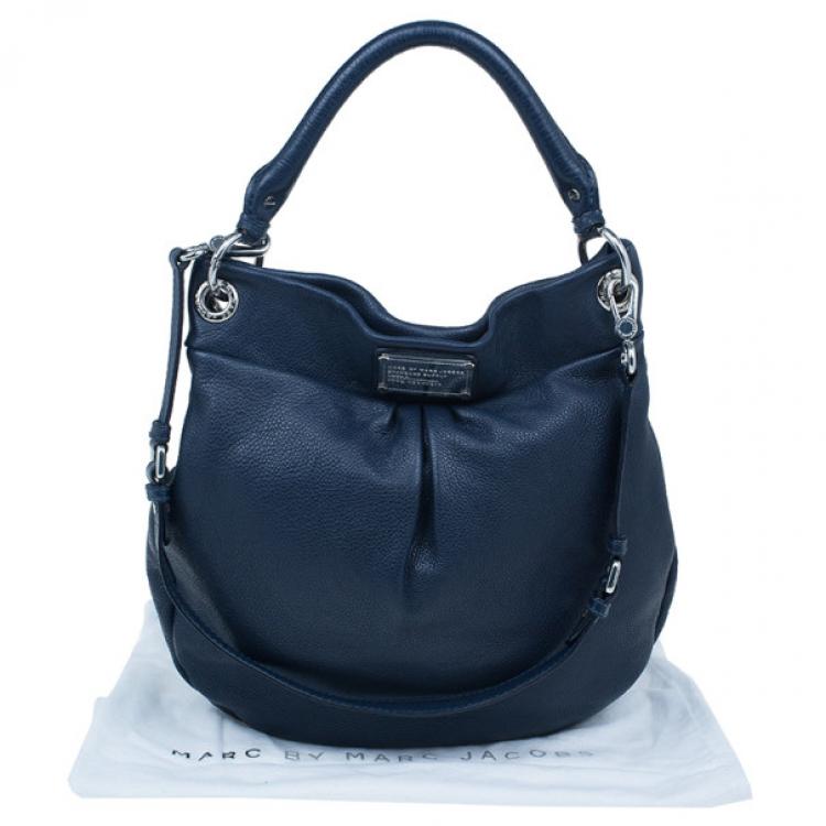 Pre Owned Marc by Marc Jacobs Blue Leather Classic Q Hillier Hobo