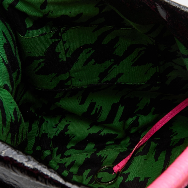 مملوكة مسبقًا Marc by Marc Jacobs Multicolor Coated Fabric and Patent Leather Lil Riz Hobo