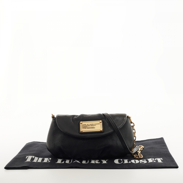Pre Owned Marc by Marc Jacobs Black Leather Classic Q Karlie Crossbody Bag