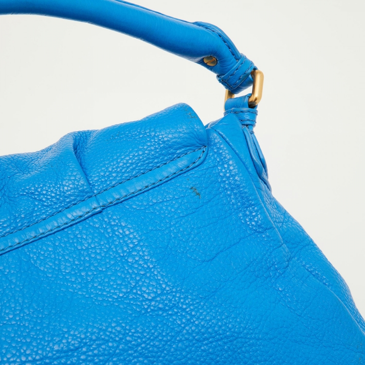 Pre Owned Marc by Marc Jacobs Blue Leather Classic Q Lil Ukita Top Handle Bag