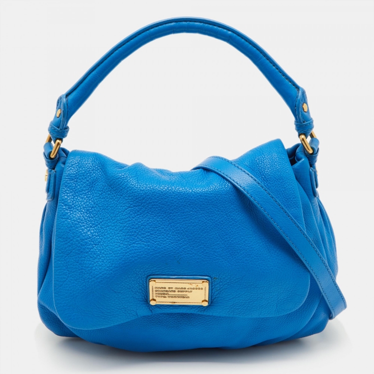 Pre Owned Marc by Marc Jacobs Blue Leather Classic Q Lil Ukita Top Handle Bag