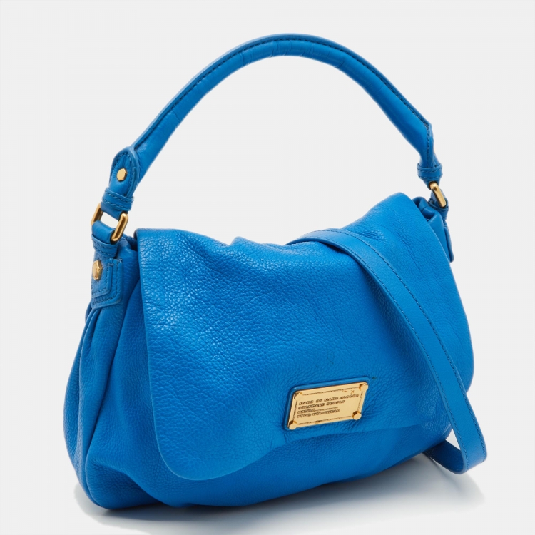 Pre Owned Marc by Marc Jacobs Blue Leather Classic Q Lil Ukita Top Handle Bag
