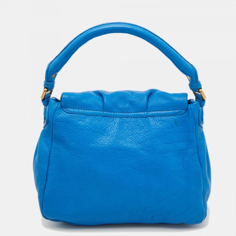 Pre Owned Marc by Marc Jacobs Blue Leather Classic Q Lil Ukita Top Handle Bag