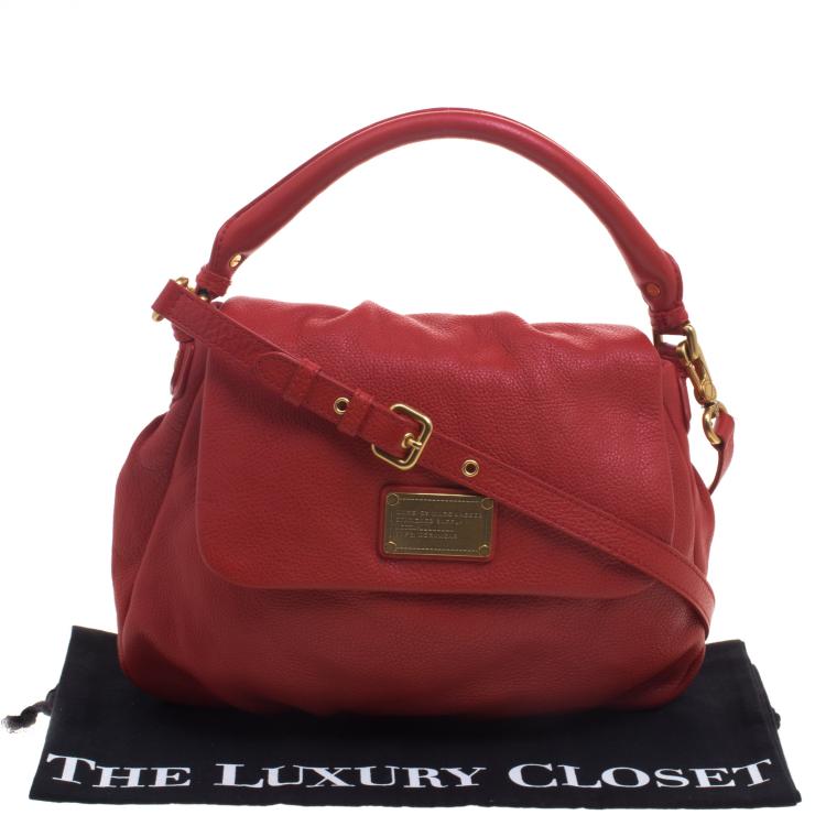 Pre Owned Marc by Marc Jacobs Red Leather Classic Q Lil Ukita Satchel